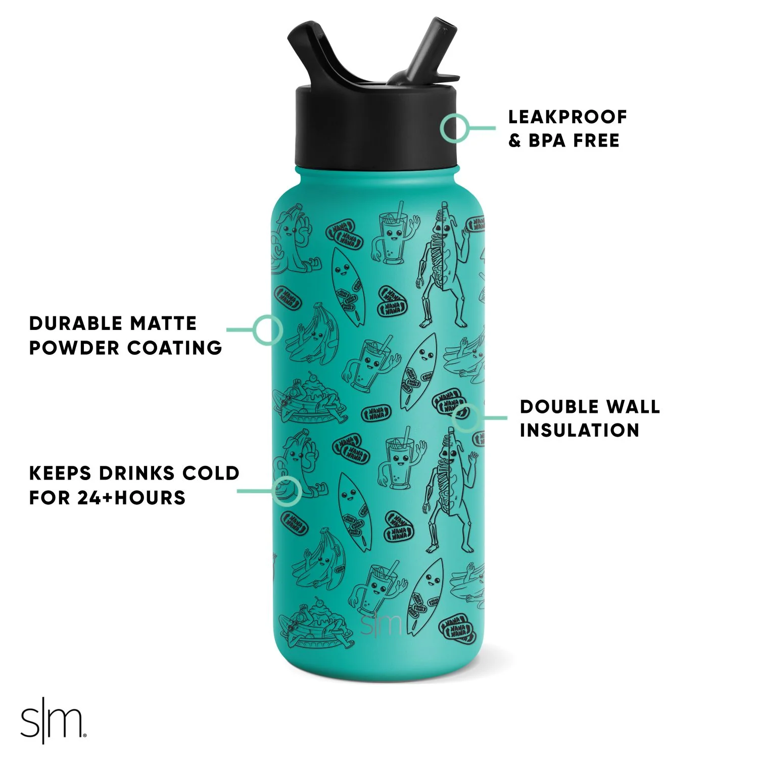 Fortnite Summit Water Bottle with Straw Lid - Image 2