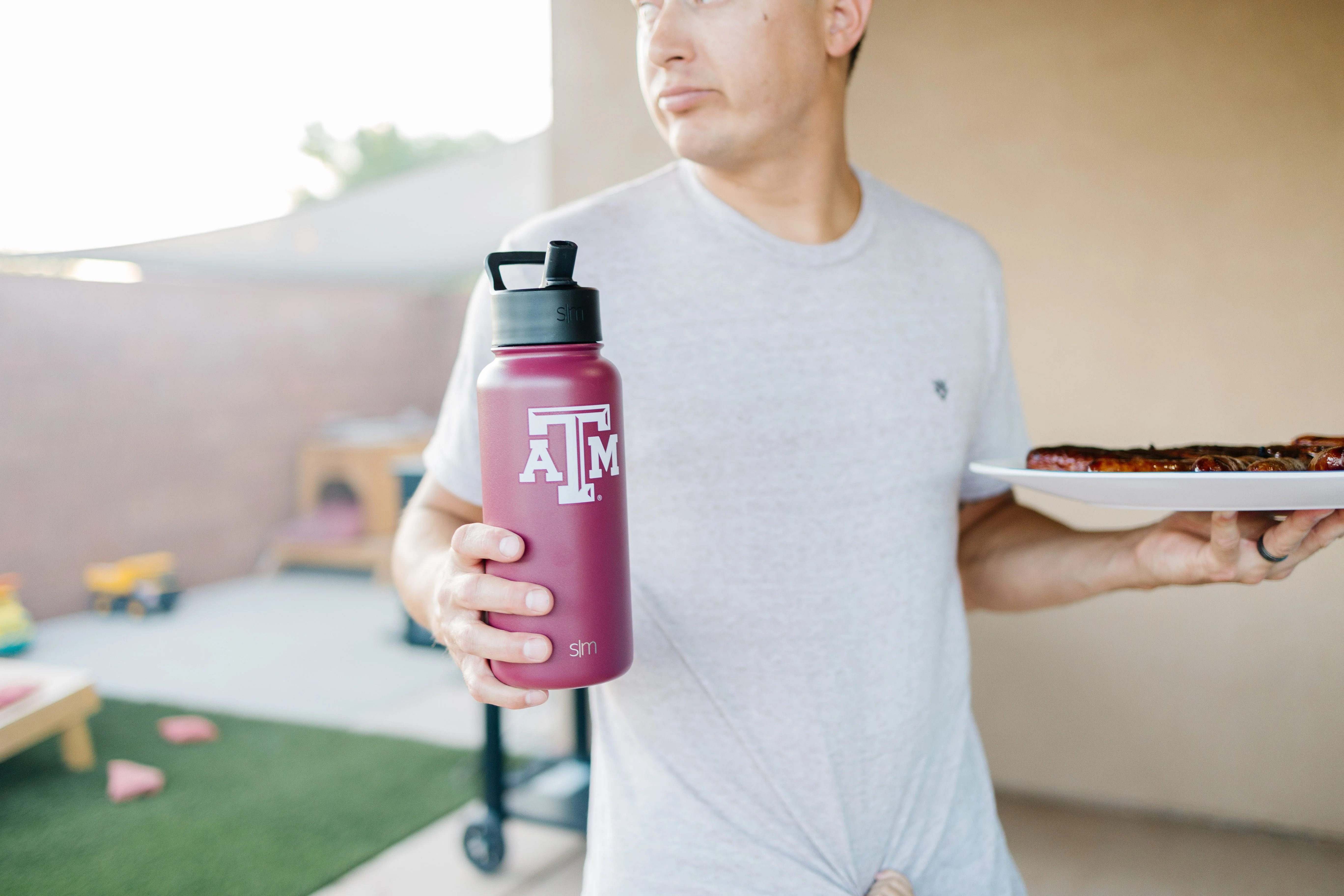 Collegiate Summit Water Bottle with Straw Lid - Image 5