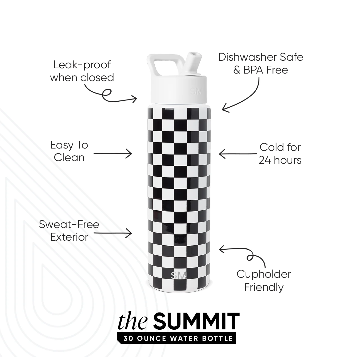Summit Water Bottle with Straw Lid - Image 2
