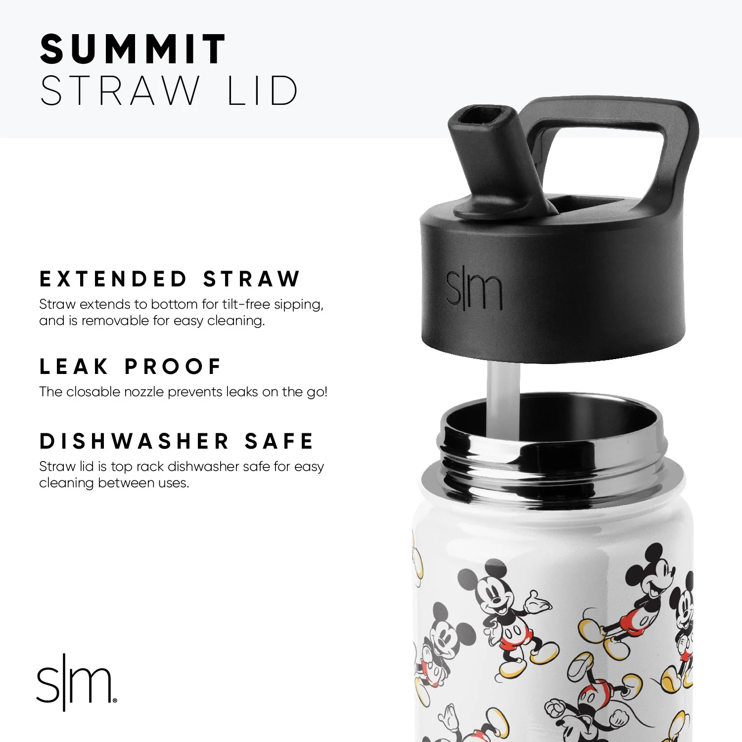 Summit Kids Water Bottle with Straw Lid - Image 3