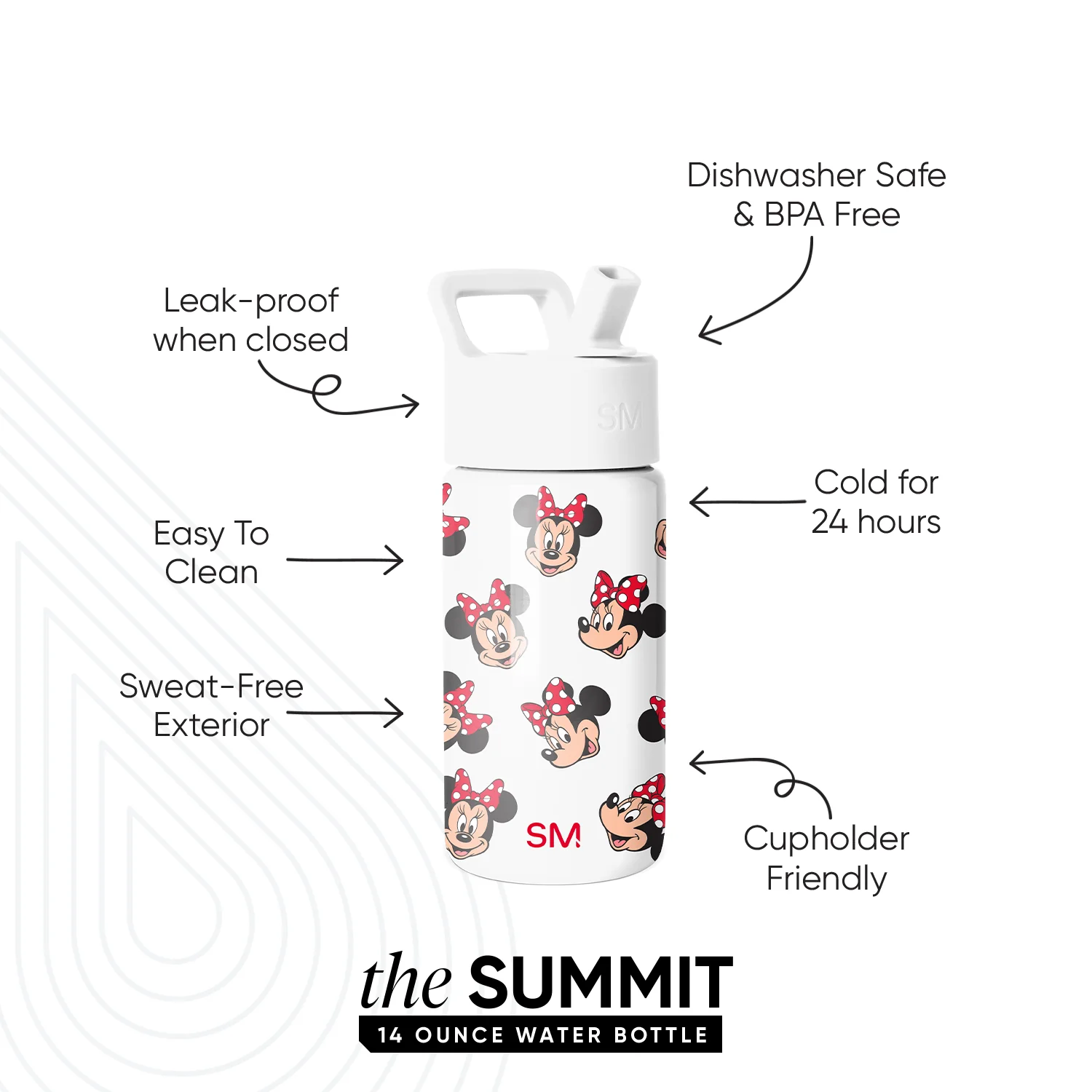 Summit Kids Water Bottle with Straw Lid - Image 2