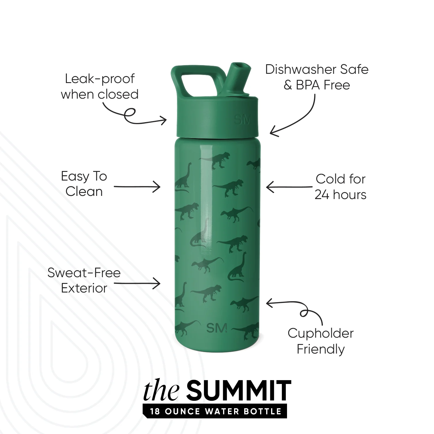 Summit Kids Water Bottle with Straw Lid - Image 2