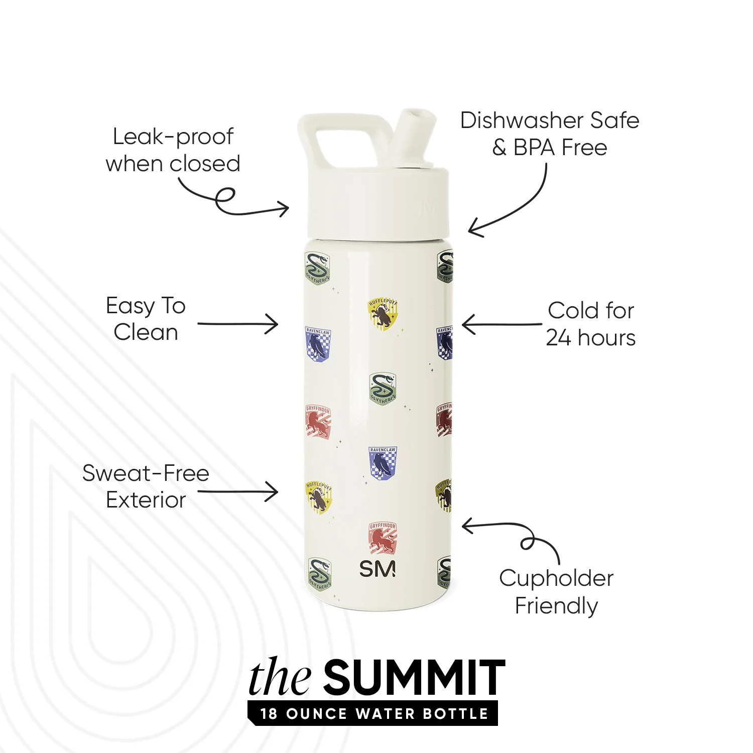 Summit Kids Water Bottle with Straw Lid - Image 2