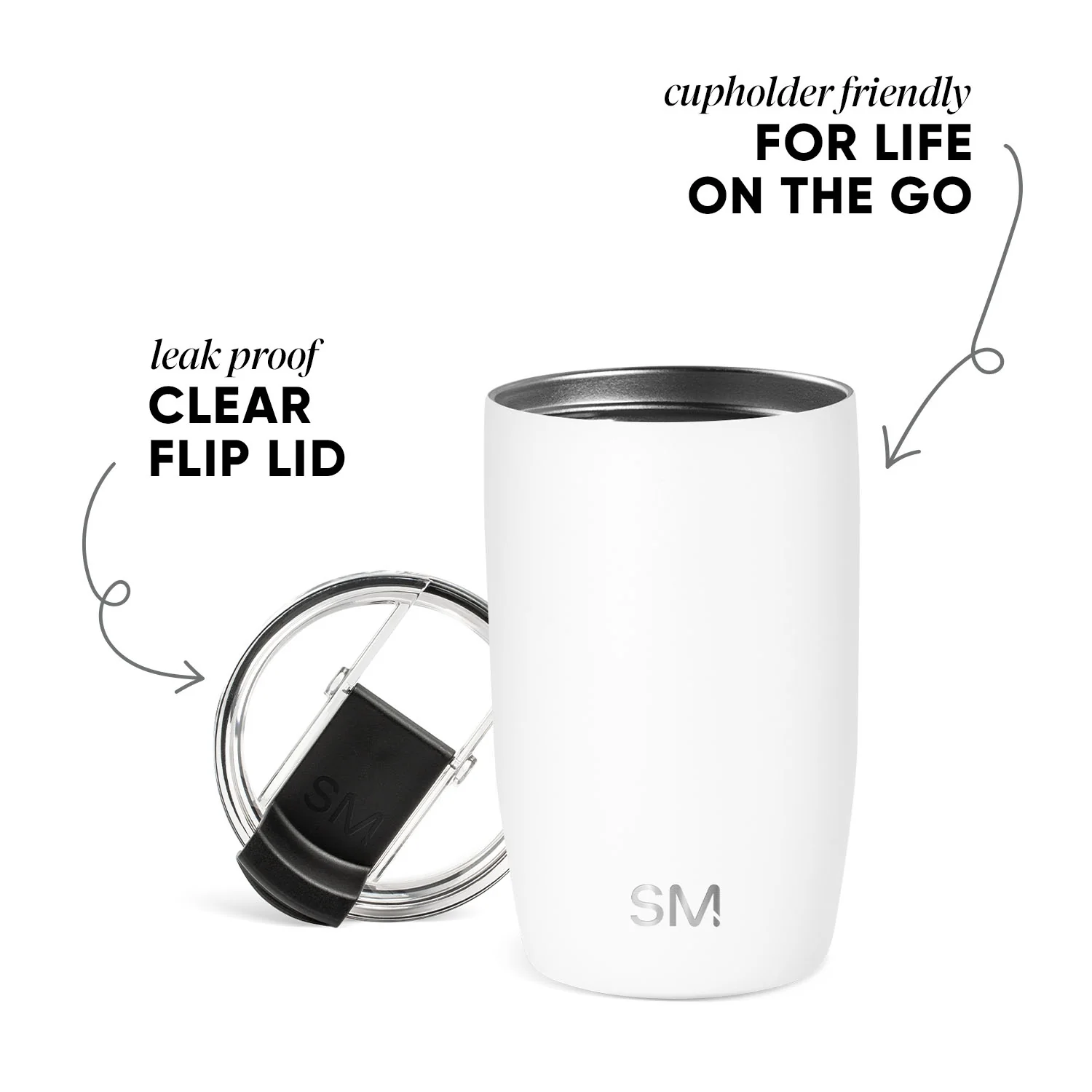 Voyager Tumbler with Clear Flip Lid & Straw - Image 2