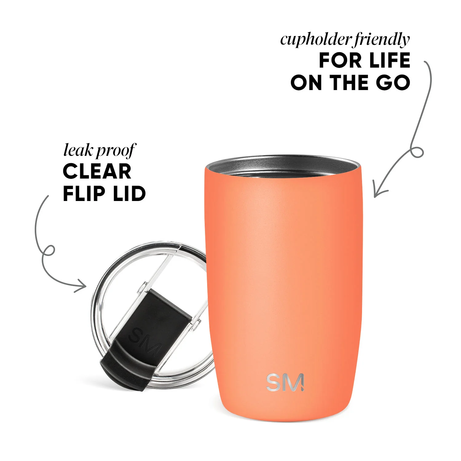Voyager Tumbler with Clear Flip Lid & Straw - Image 2