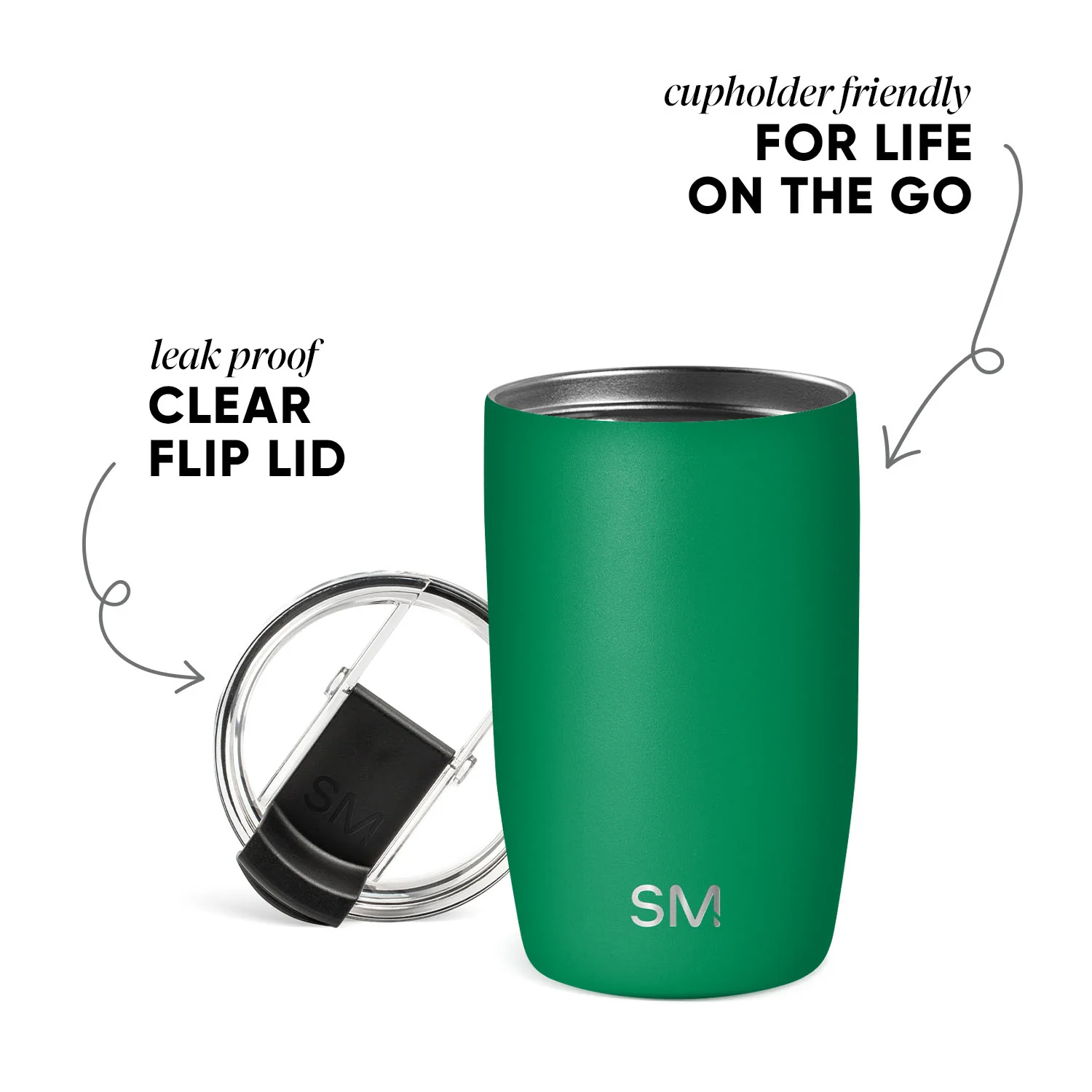 Voyager Tumbler with Clear Flip Lid & Straw - Image 2