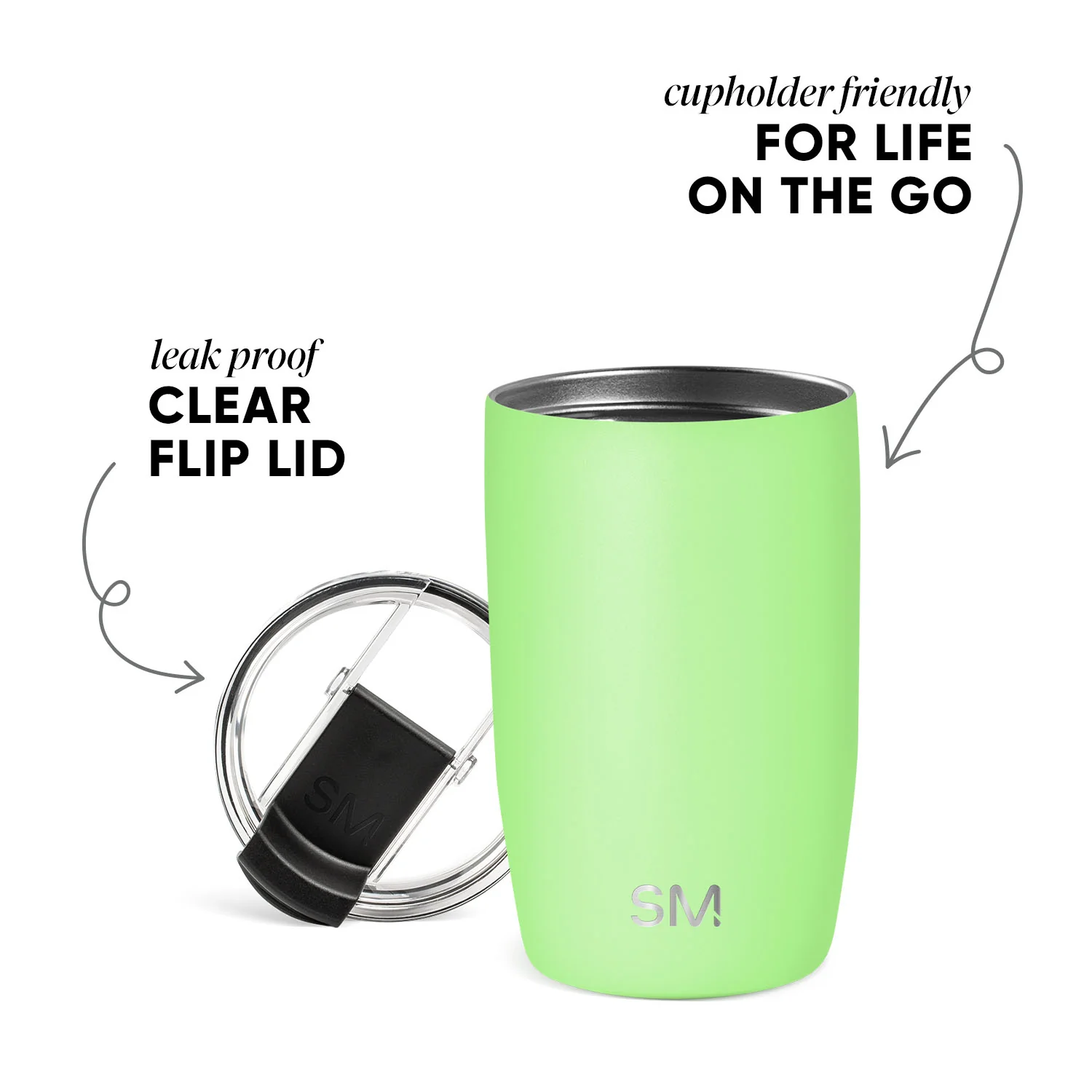 Voyager Tumbler with Clear Flip Lid & Straw - Image 2