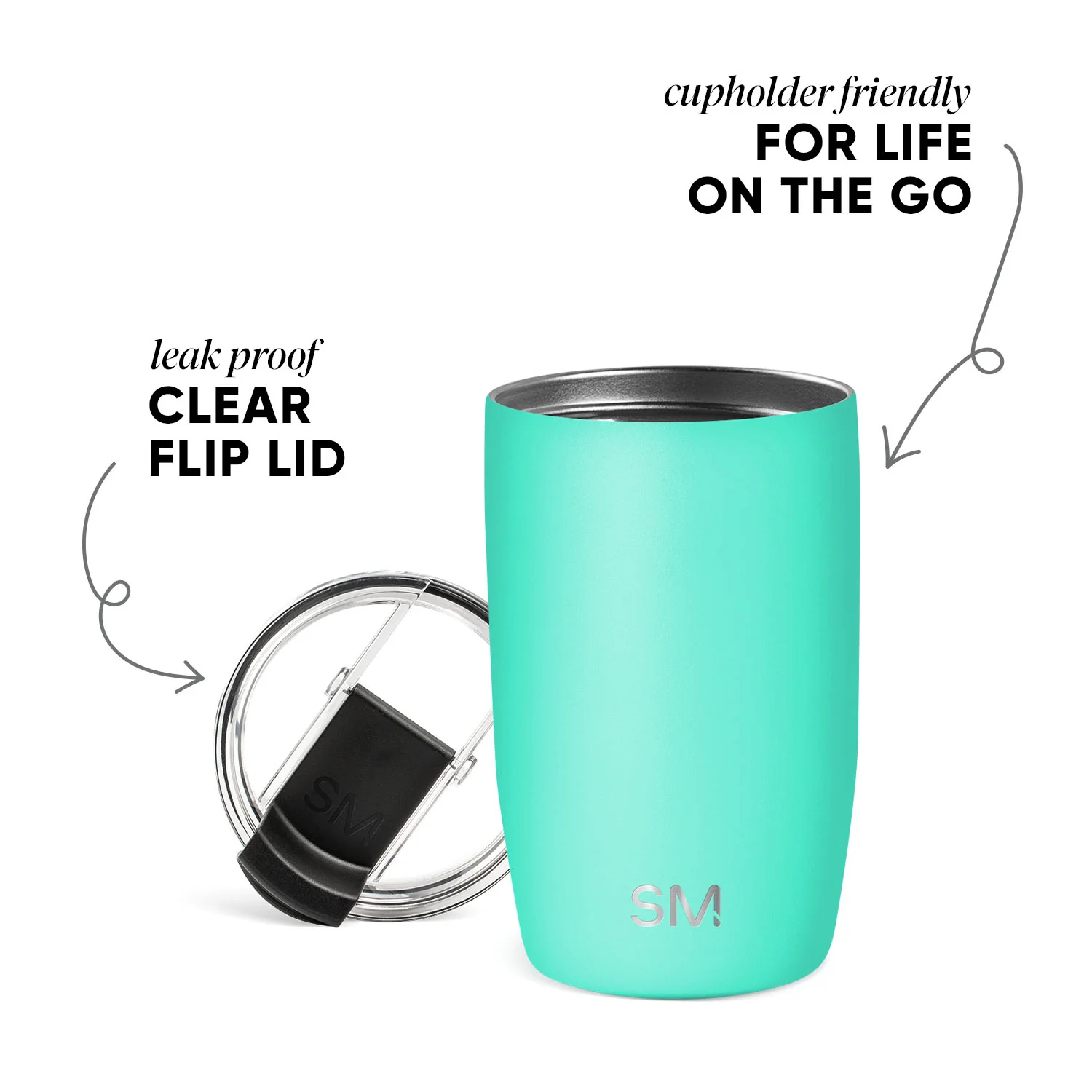 Voyager Tumbler with Clear Flip Lid & Straw - Image 2