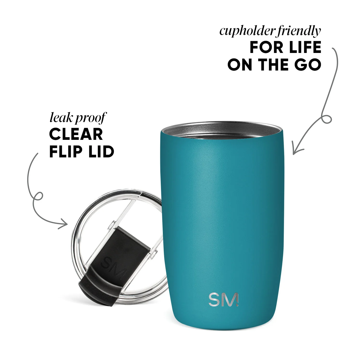 Voyager Tumbler with Clear Flip Lid & Straw - Image 2