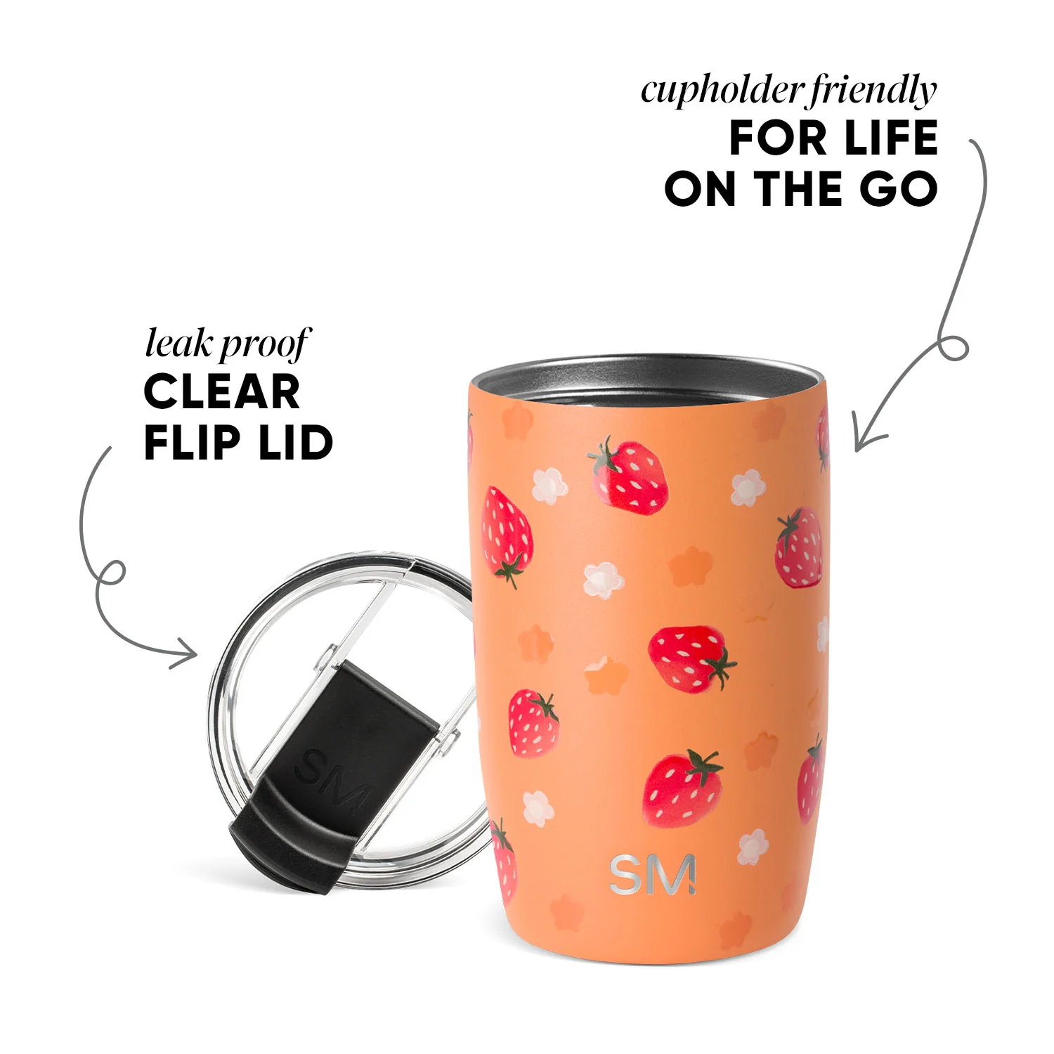 Voyager Tumbler with Clear Flip Lid & Straw - Image 2