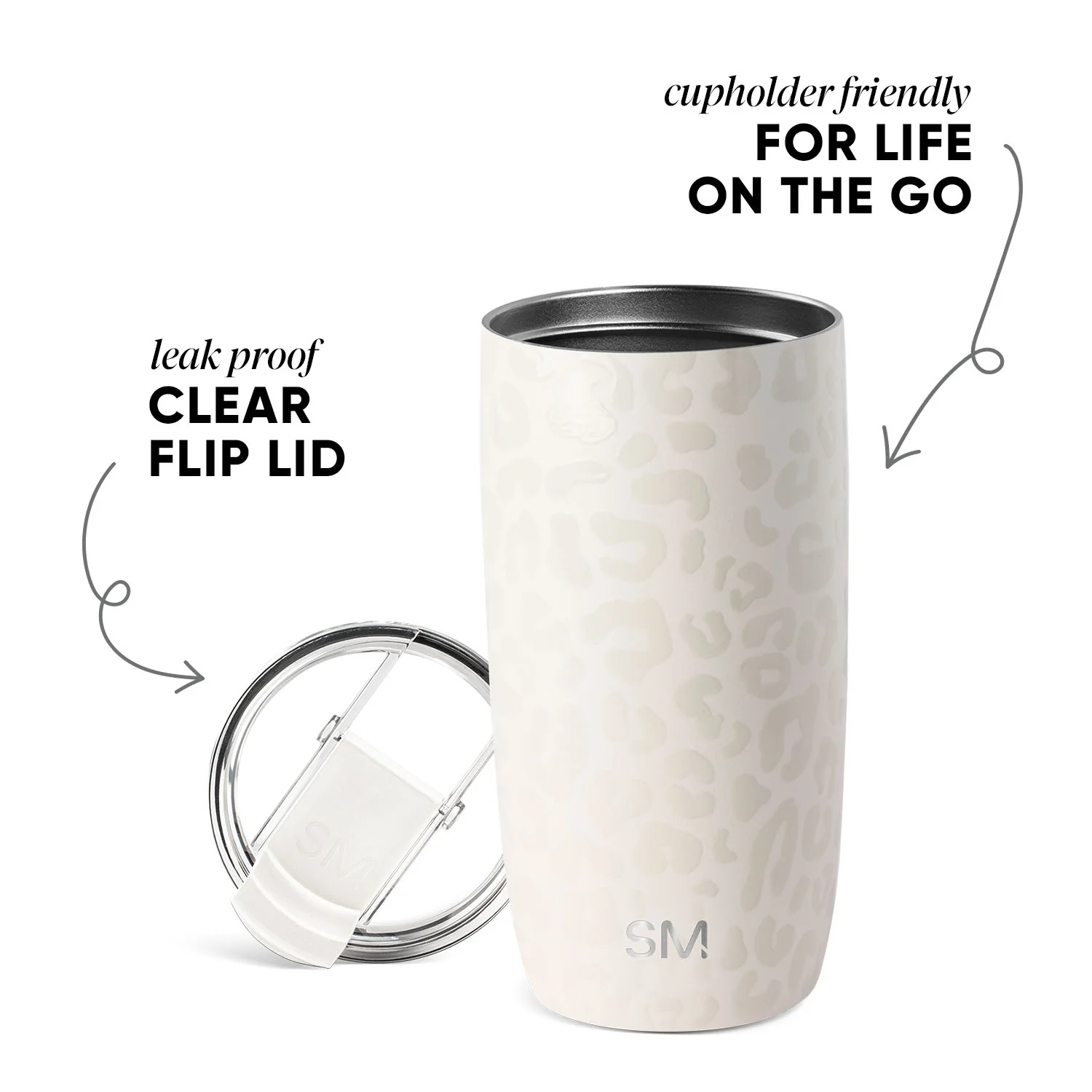 Voyager Tumbler with Clear Flip Lid & Straw - Image 2
