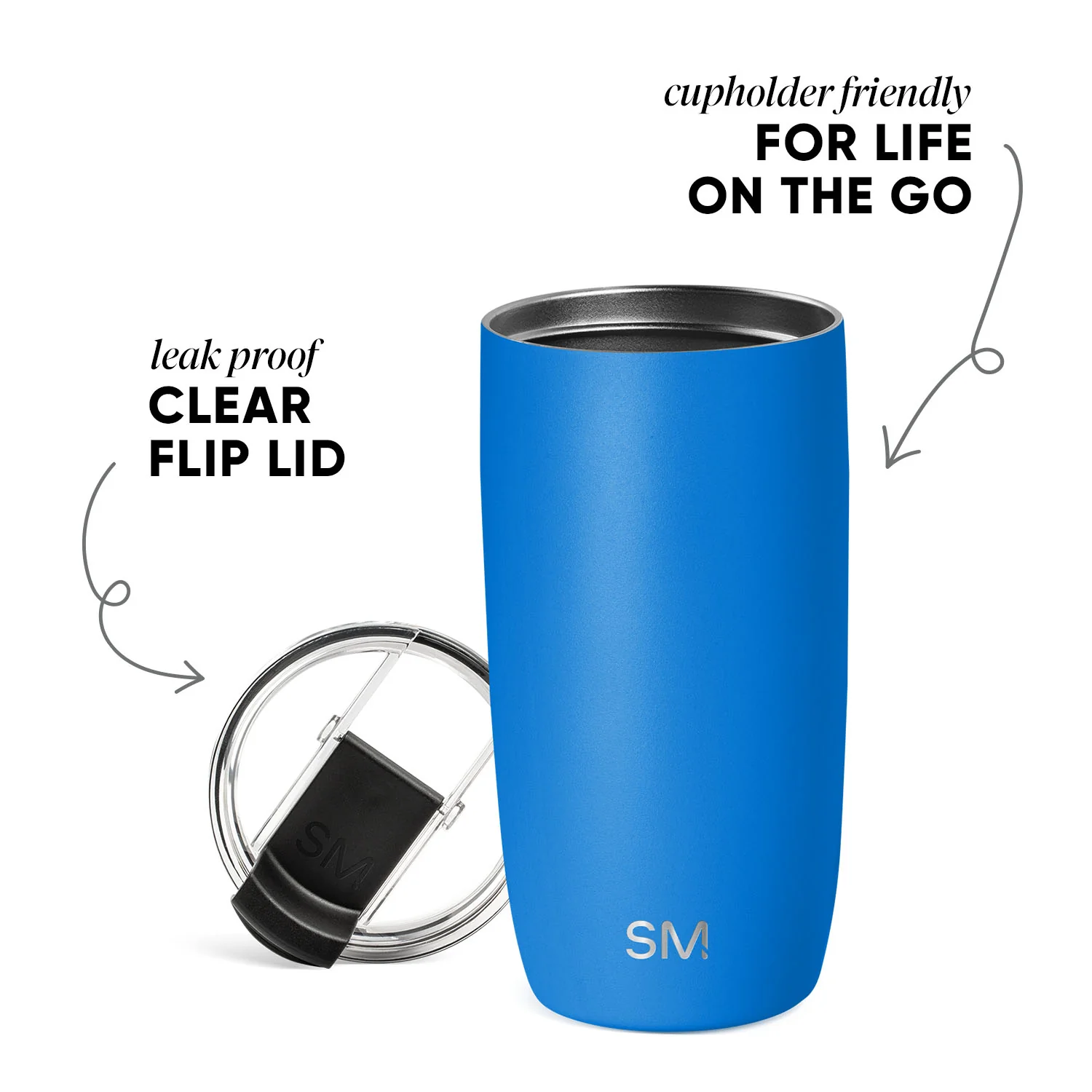 Voyager Tumbler with Clear Flip Lid & Straw - Image 2