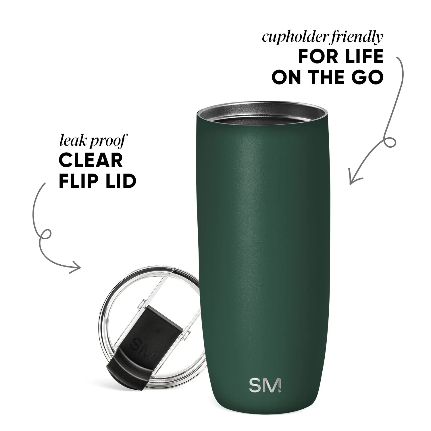Voyager Tumbler with Clear Flip Lid & Straw - Image 2